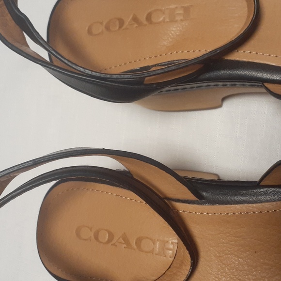 💟 COACH ASTOR STUDDED MATTE CALF BLACK SANDALS - SIZE 8 - NEW IN BOX 💟 - Picture 3 of 9